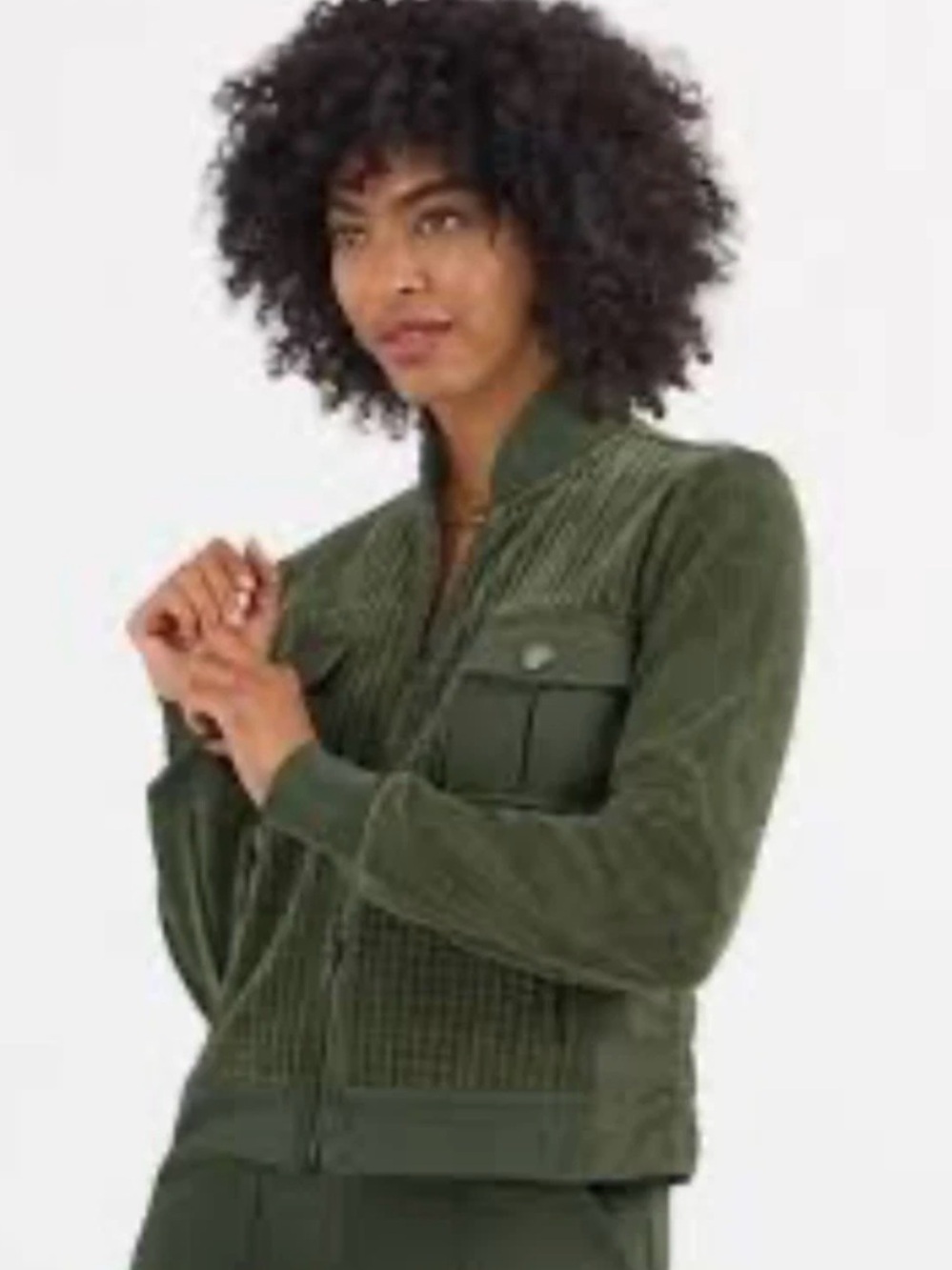 Cabi Olive Green Women's Zip-Up Jacket Size Large